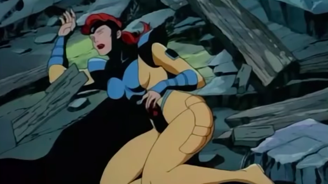 Jean Grey taking a moment, as is her right. (Screenshot: Disney+)