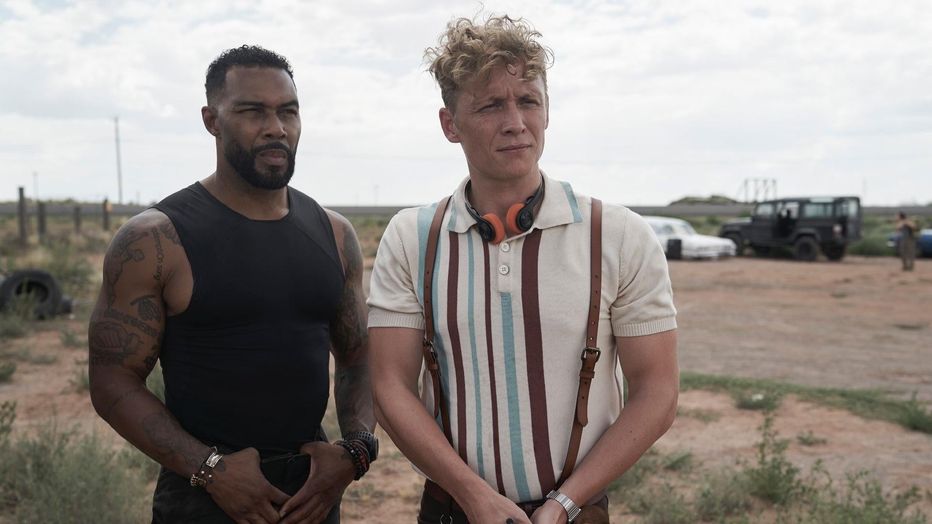 Schweighöfer and Omari Hardwick in Army of the Dead. (Photo: Netflix)