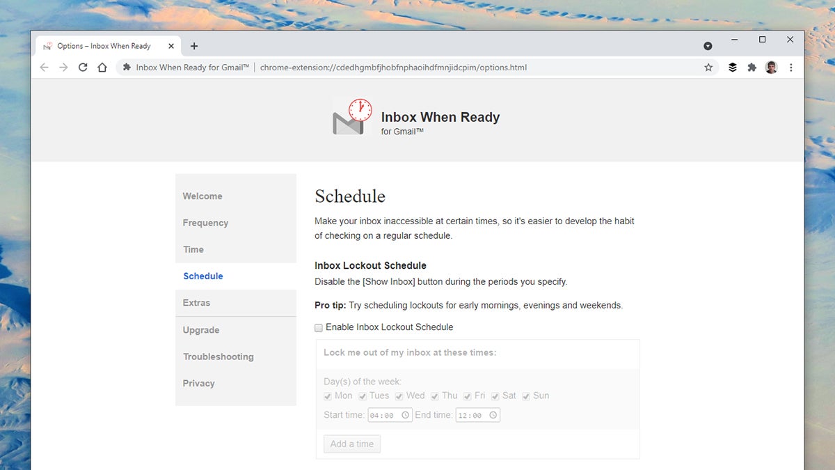 Screenshot: Inbox When Ready