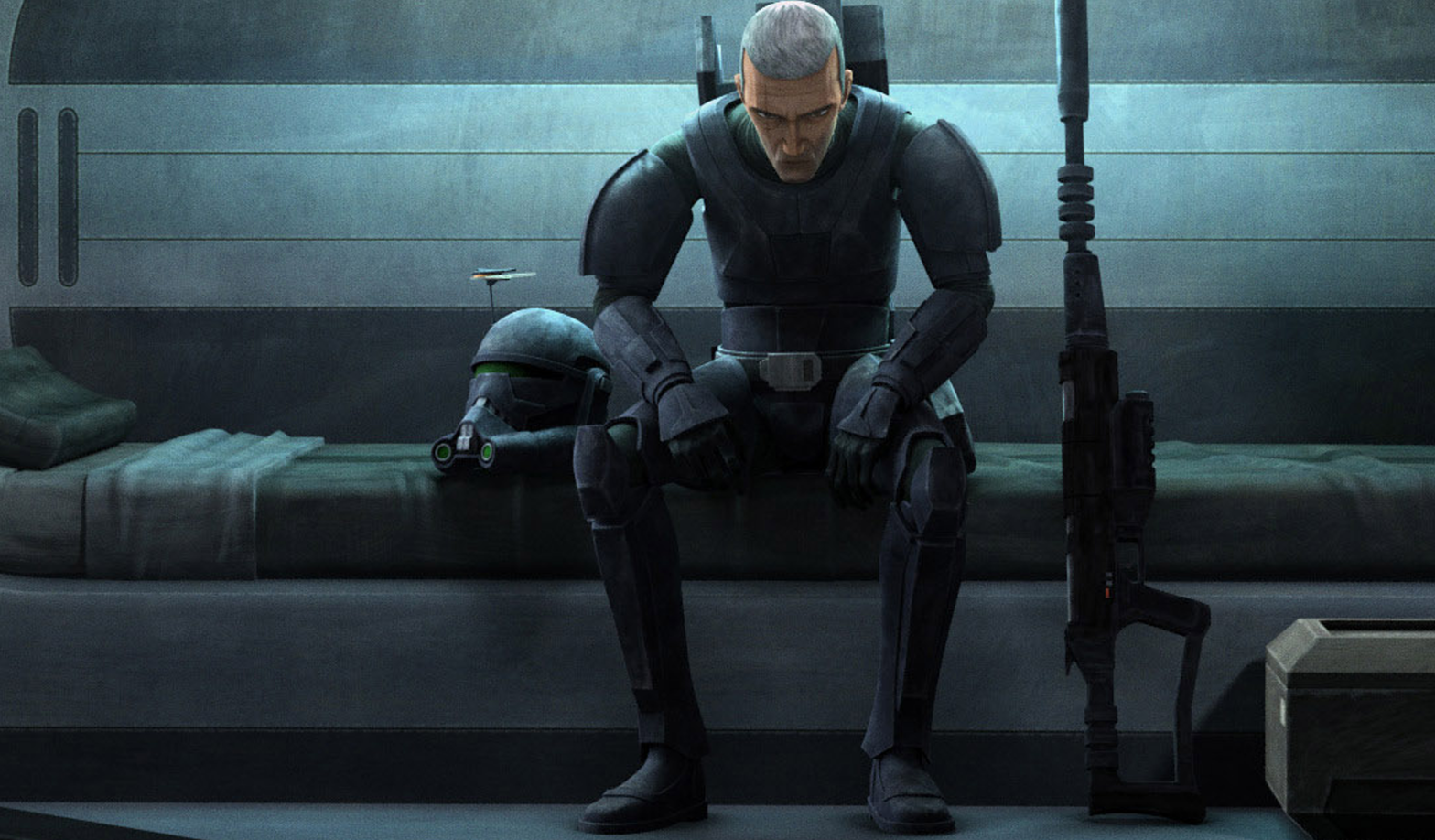 Crosshair finds himself in a dark new position. (Image: Lucasfilm)