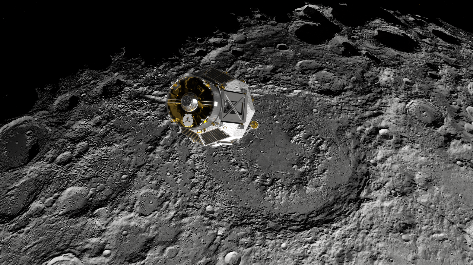 A mock-up of the Heracles lunar lander, slated to head to the moon in the late 2020s. (Illustration: ESA/ATG Medialab)