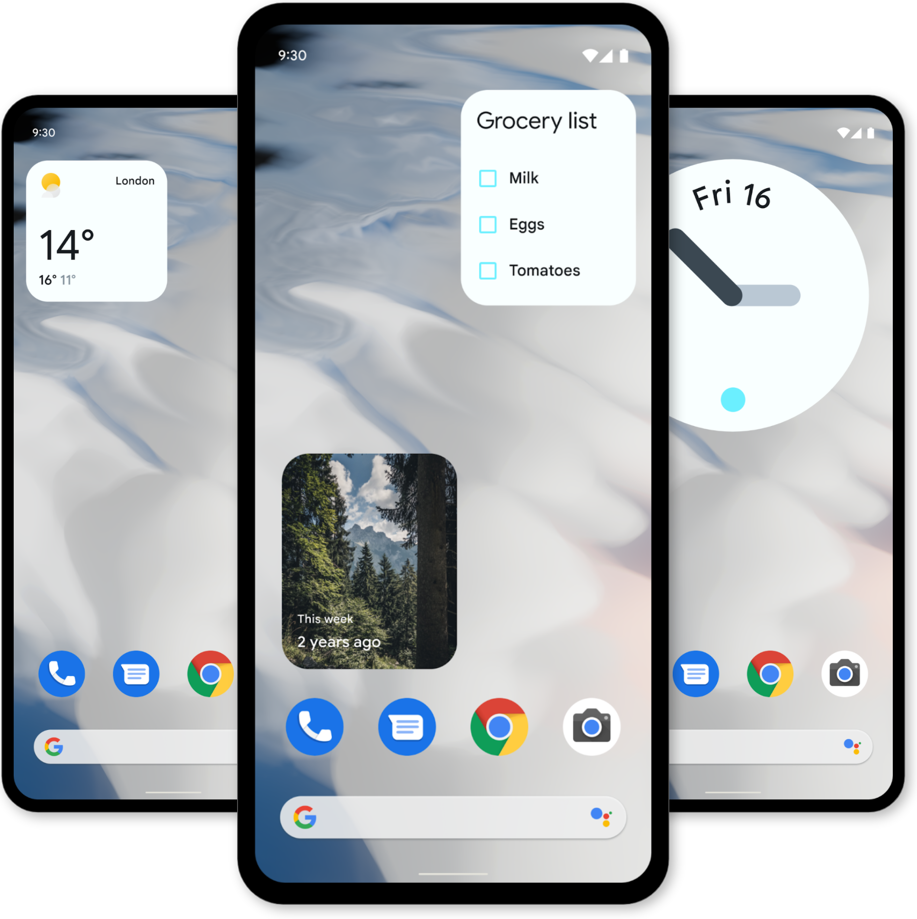 All widgets on Android 12 will have rounded corners.  (Image: Google)
