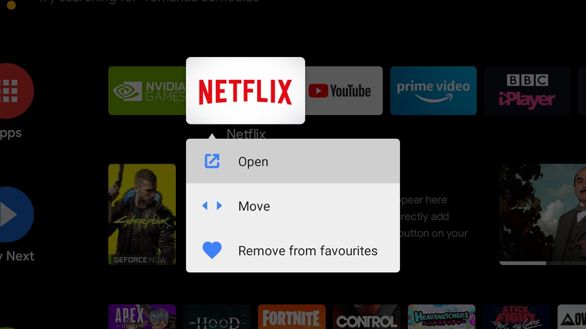 Screenshot: Android TV