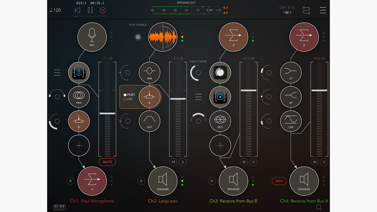 Screenshot: AUM Audio Mixer