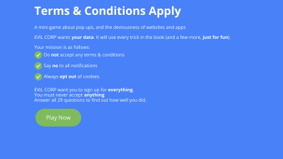 ‘Terms & Conditions Apply’ Is a Game That Dares You to Opt-Out