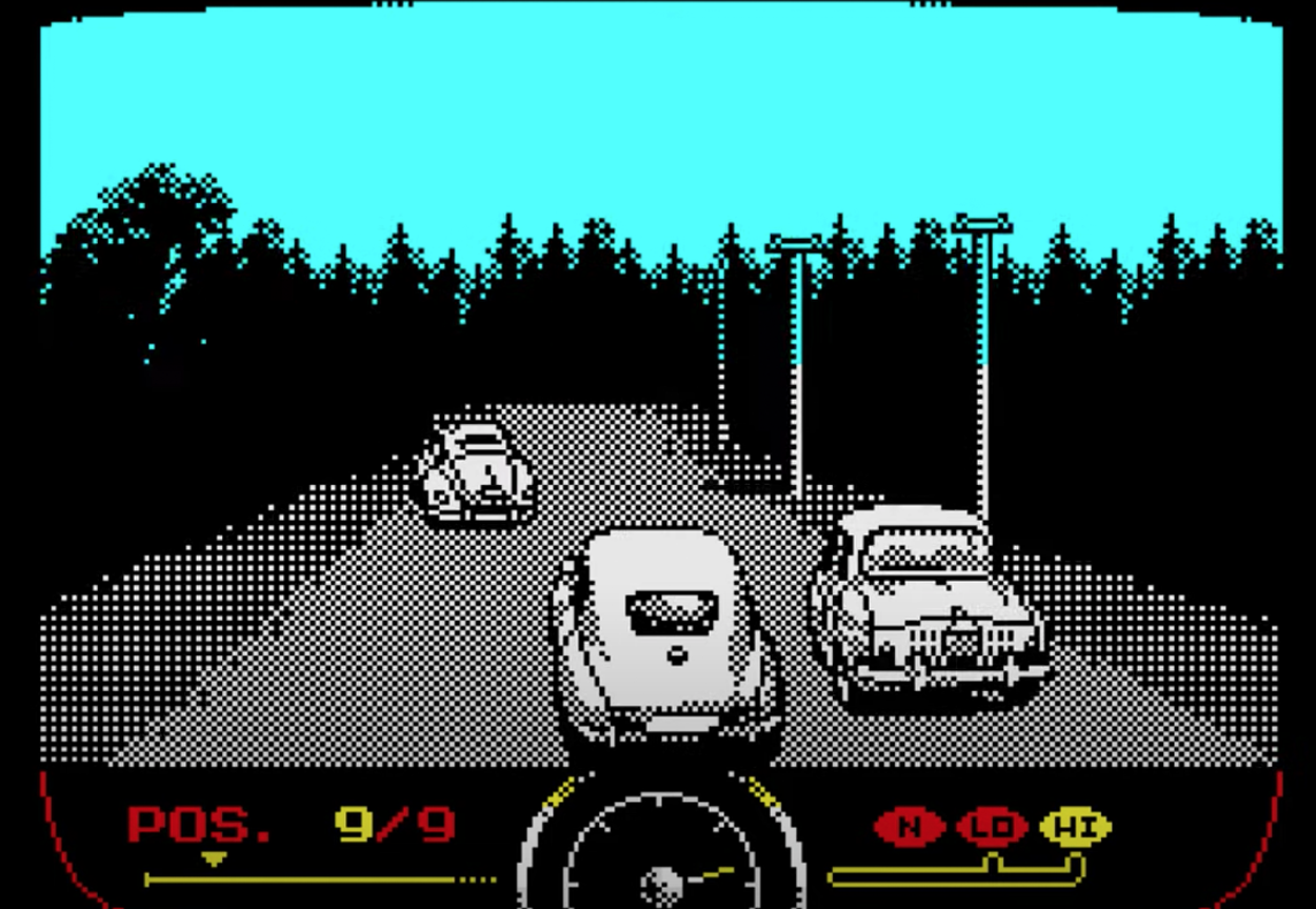 This Brand-New Driving Game For A Very Obsolete British 8-Bit Computer Has Some Amazing Old Cars