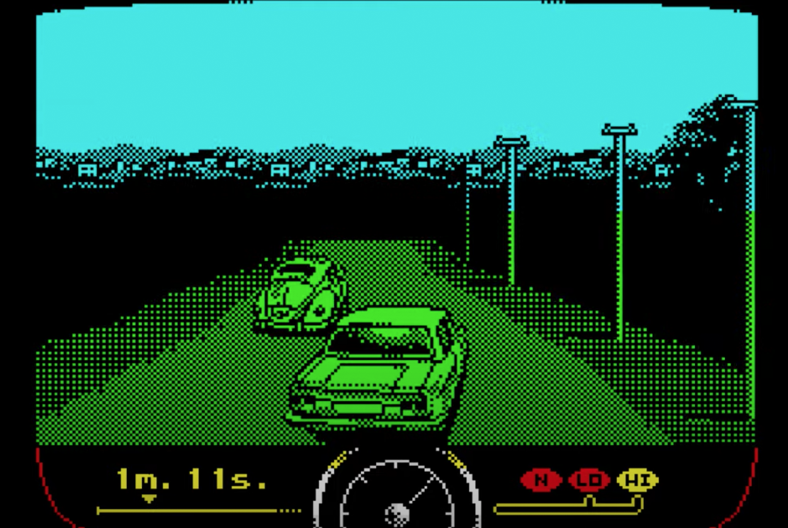This Brand-New Driving Game For A Very Obsolete British 8-Bit Computer Has Some Amazing Old Cars