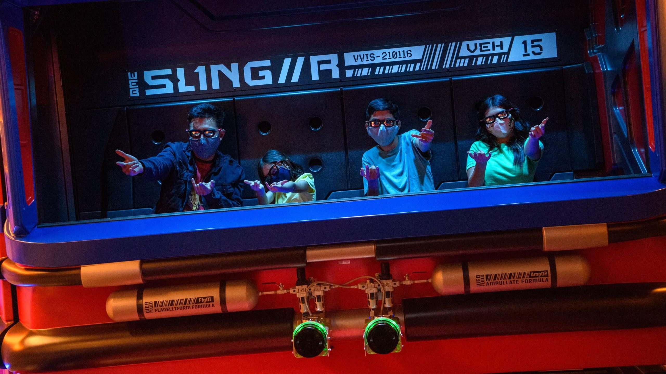 You shoot webs with your real arms using motion capture technology. (Photo: Disney Parks)