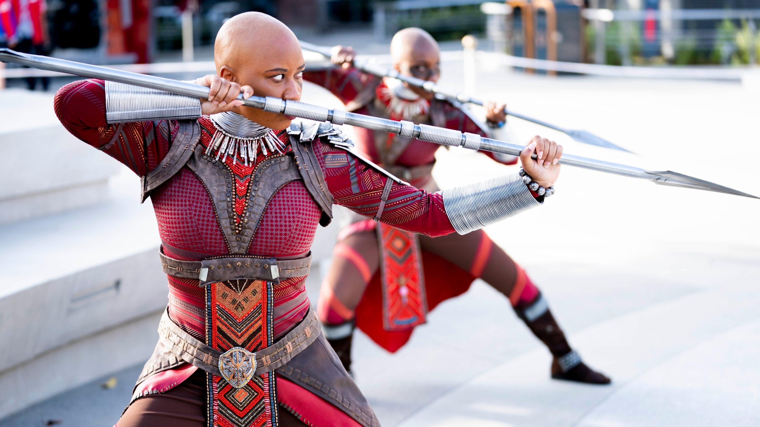The Dora Milaje take command at the centre of campus. (Photo: Disney Parks)
