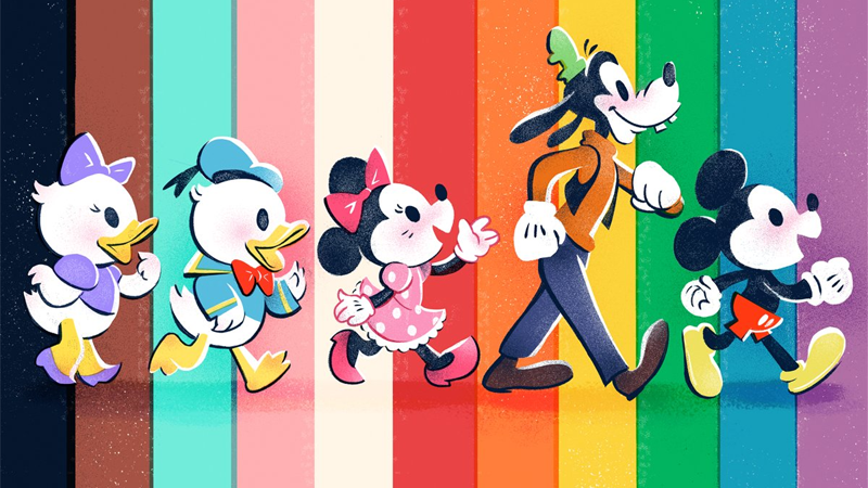 Disney's pride month 2021 banner. (Image: Disney)