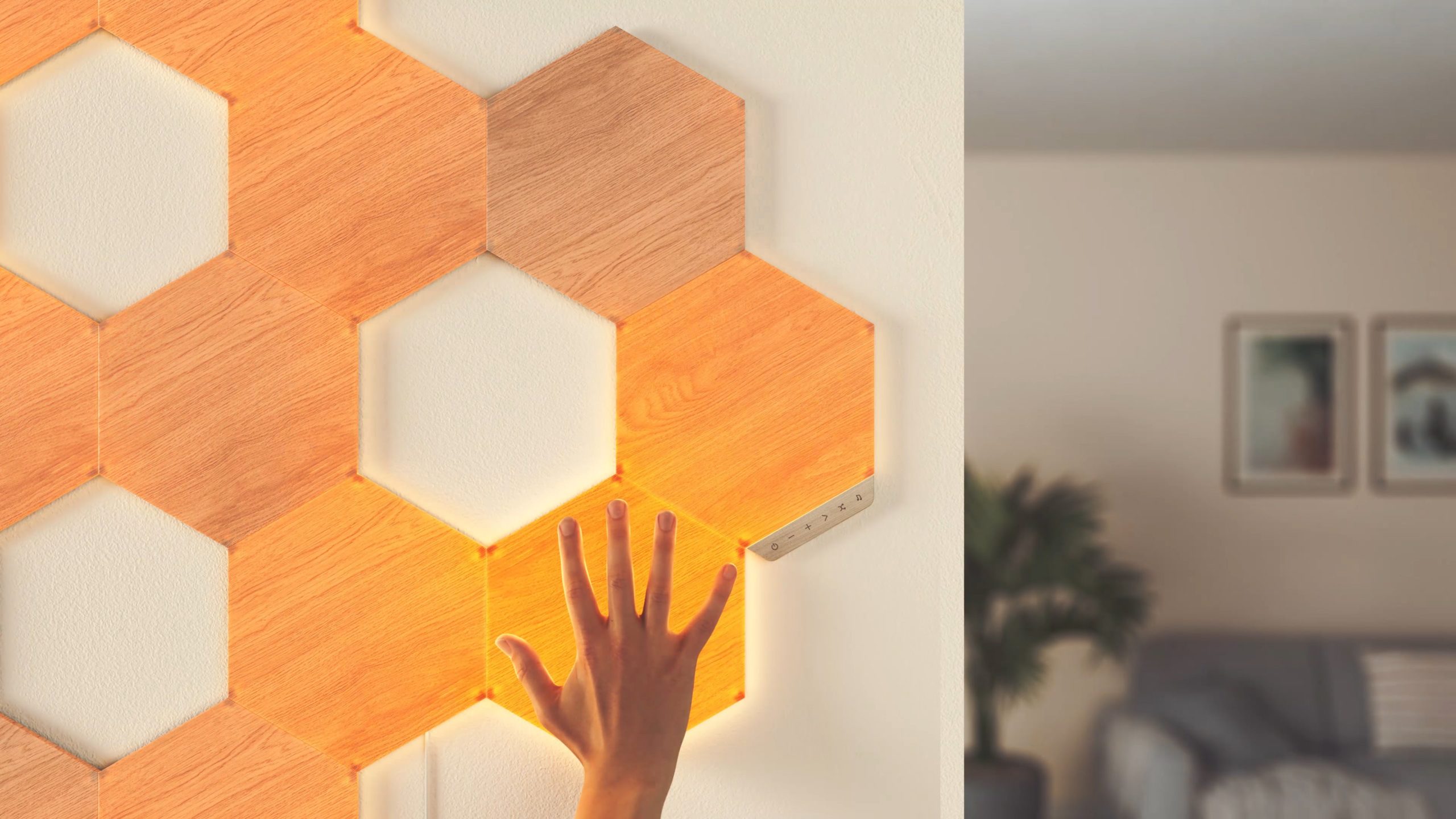 While the Elements line was intended to help provide a range of warmer, more natural lighting, it can still produce a full spectrum of RGB light, too.  (Image: Nanoleaf)