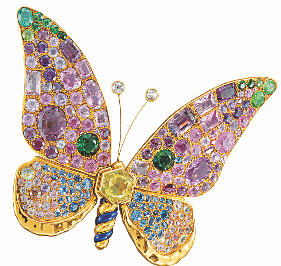 A gem-encrusted butterfly from Beautiful Creatures. (Photo: Photo by David Behl. © Belperron)