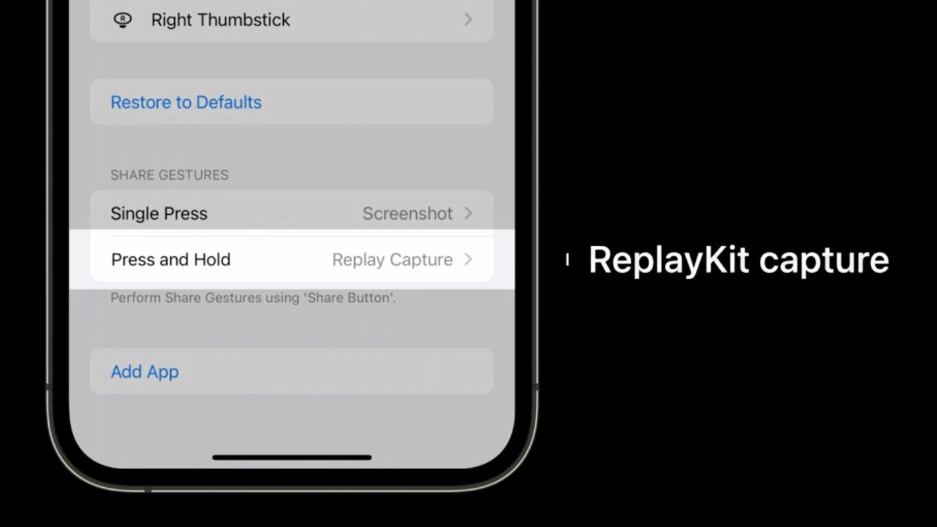 iOS 15 Allows Game Controllers to Capture the Last 15 Seconds of Gameplay For Unplanned Highlights