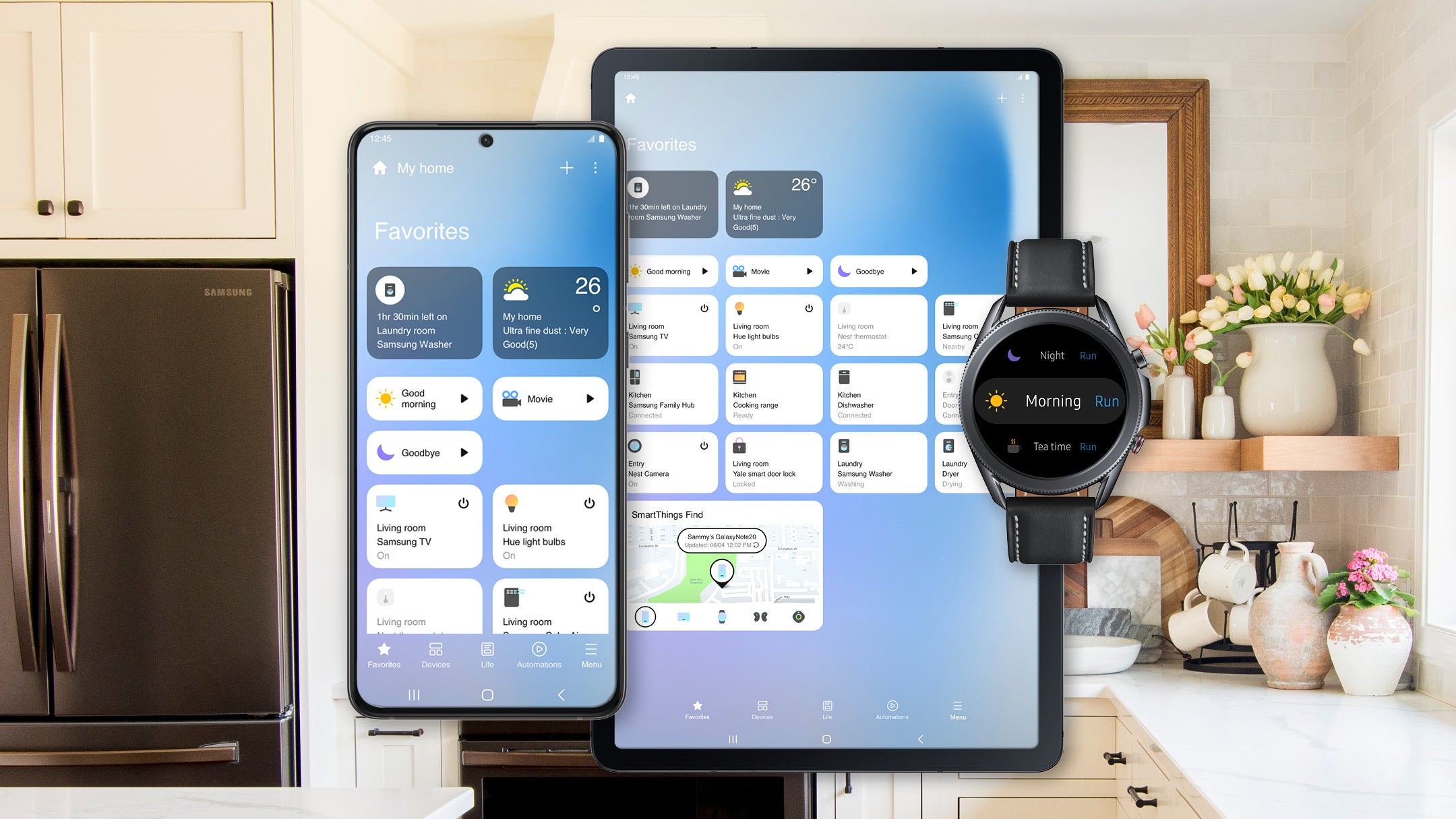 The new SmartThings interface. (Image: Samsung)