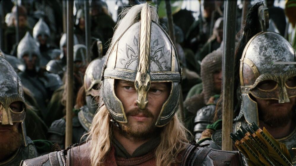 Karl Urban as Eomer in the Two Towers. (Image: New Line Cinema)