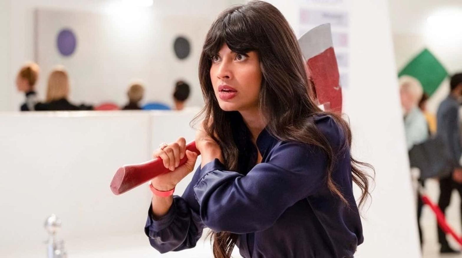Jameela Jamil is going from The Good Place to the Marvel...place.  (Photo: NBC)