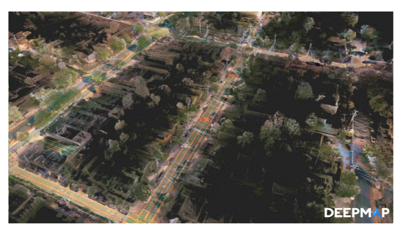 Here's an image showing the kind of detail DeepMaps can produce with its mapping tech.  (Image: DeepMaps)