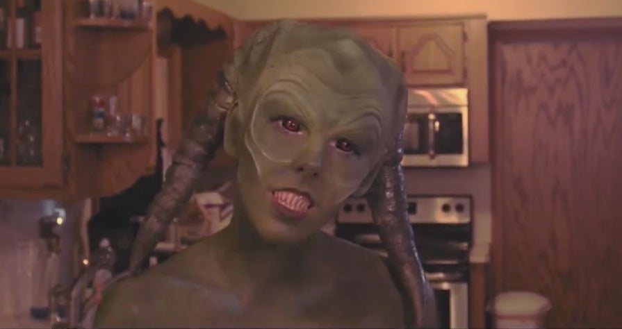 No really, she's here to help!  (Screenshot: Terror Films)