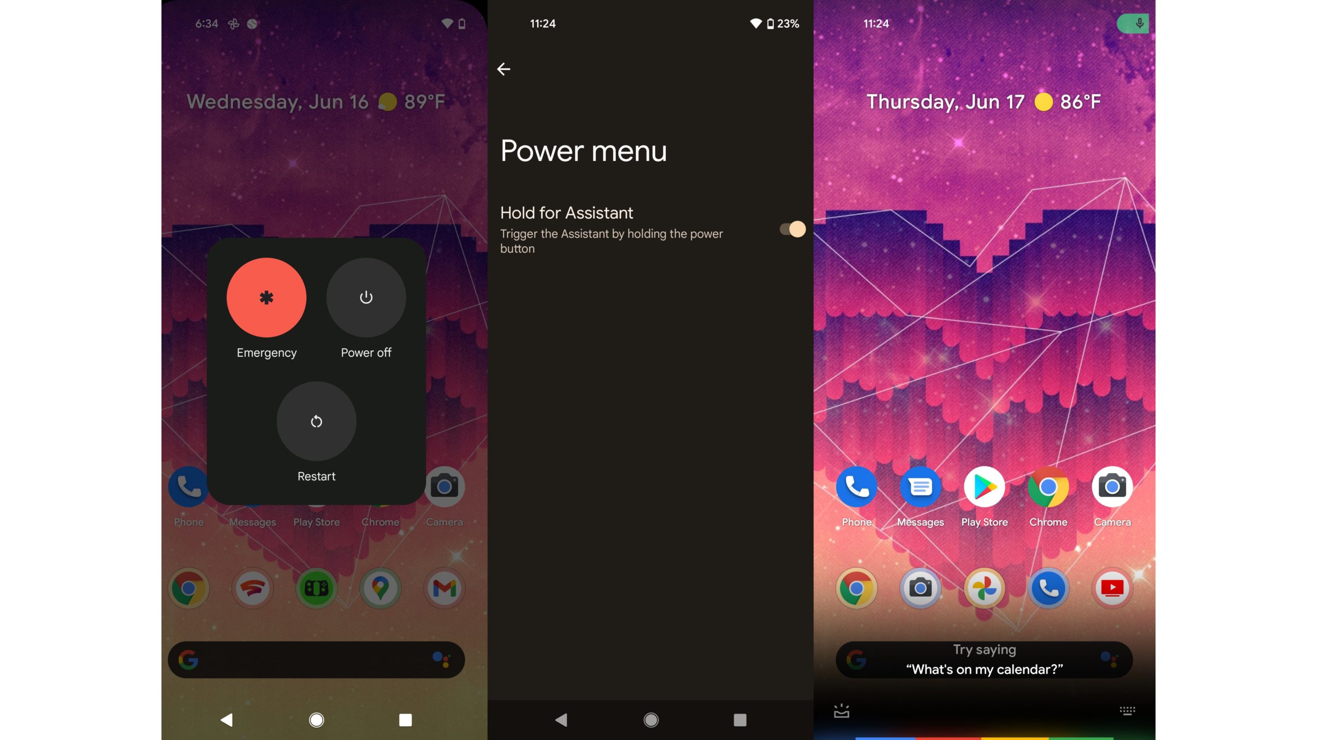 The Power Menu has been pared down in the second Android 12 Beta. (Screenshot: Florence Ion / Gizmodo)