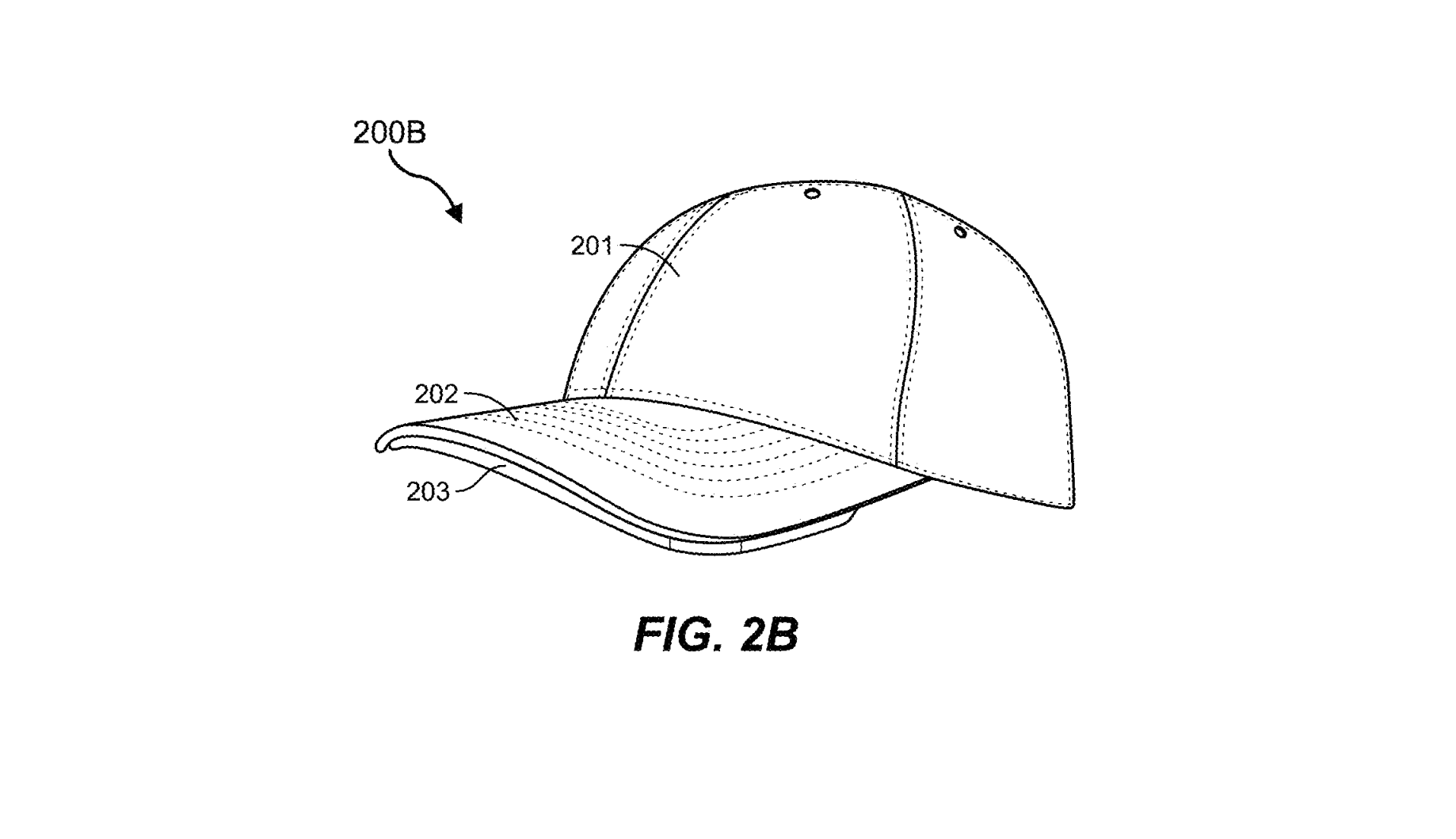When not in use, Facebook imagines that the AR hat's display could be flipped up, so you don't have to feel awkward all the time while wearing it.  (Illustration: Facebook via the USPTO)