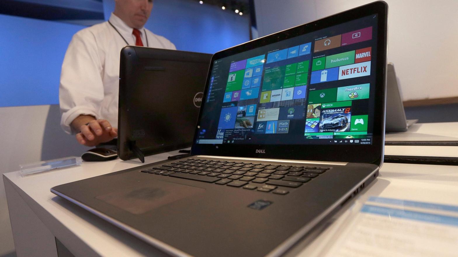 A Dell computer shown at the Microsoft Build conference in San Francisco in 2015. (Photo: Jeff Chiu, AP)