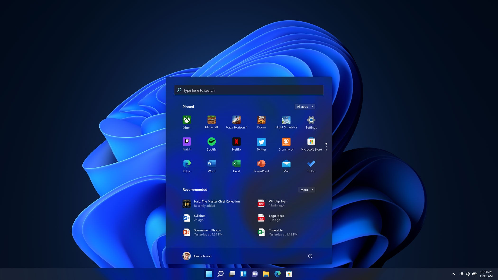 I really like the smaller and more stripped down Start Menu in Windows 11, especially with Dark Mode enabled.  (Image: Microsoft)