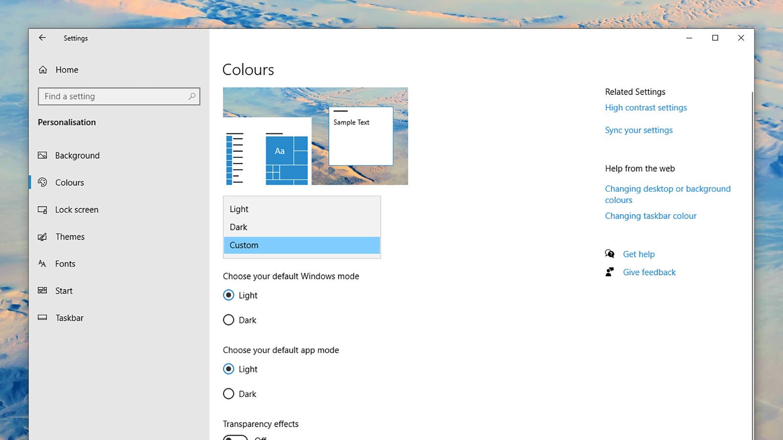 Screenshot: Windows 10