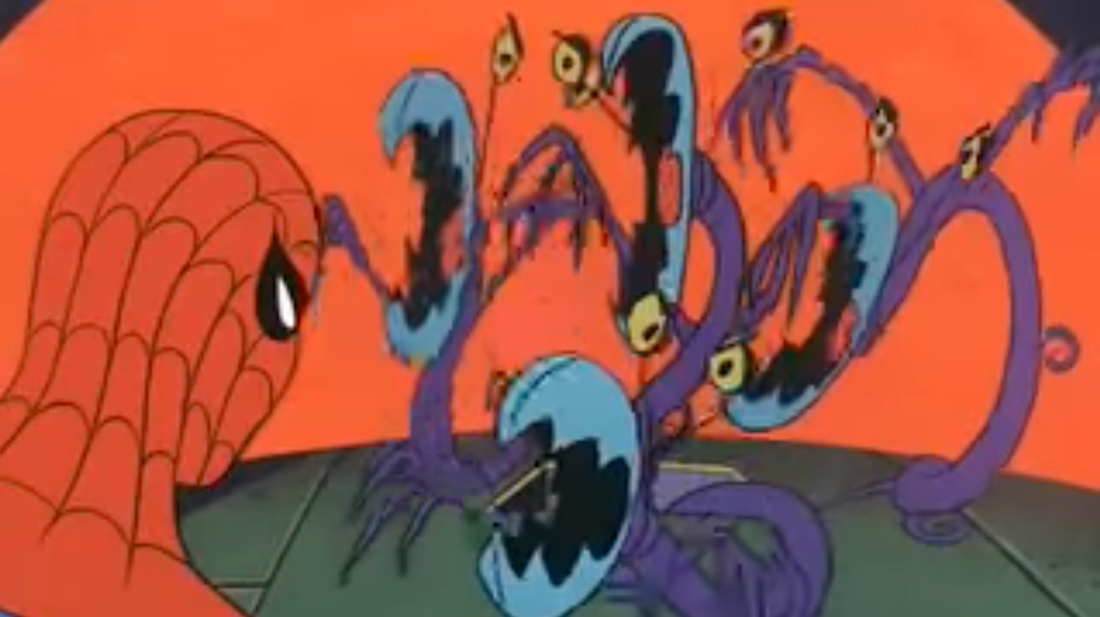 The friendly neighbourhood Spider-Man faces unfriendly neighbourhood plant people. (Screenshot: Marvel)