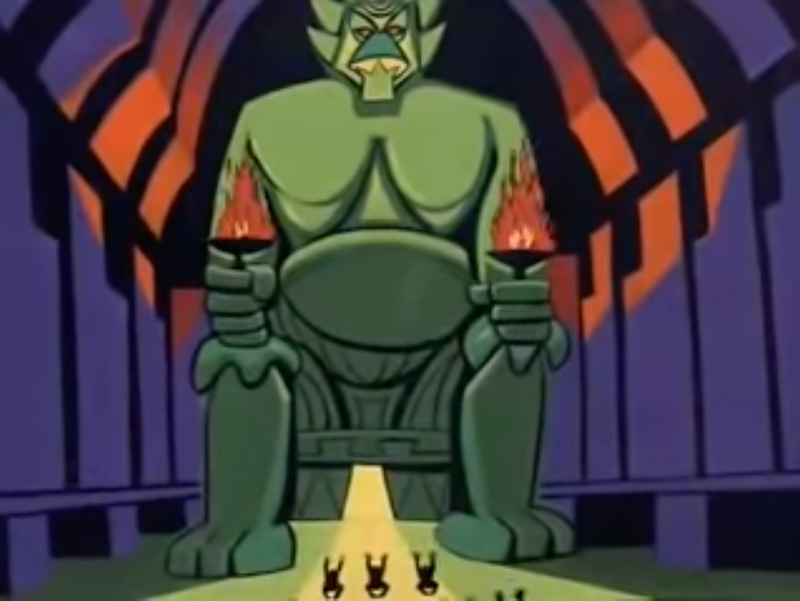 The Professor and his cult worship their dark god. (Screenshot: Marvel)