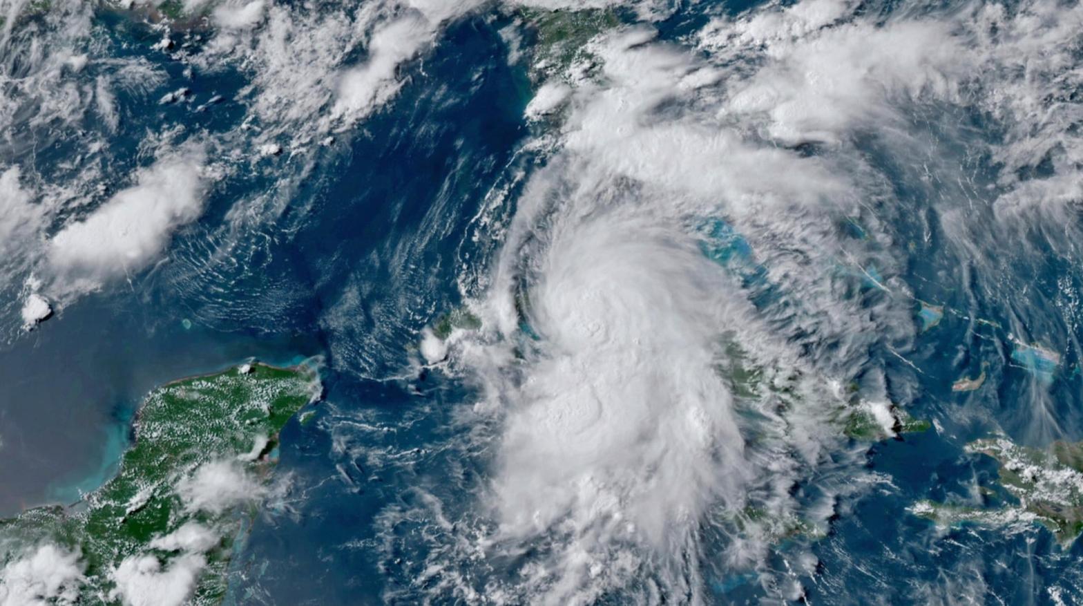 A satellite image of Tropical Storm Elsa. (Image: NOAA, AP)