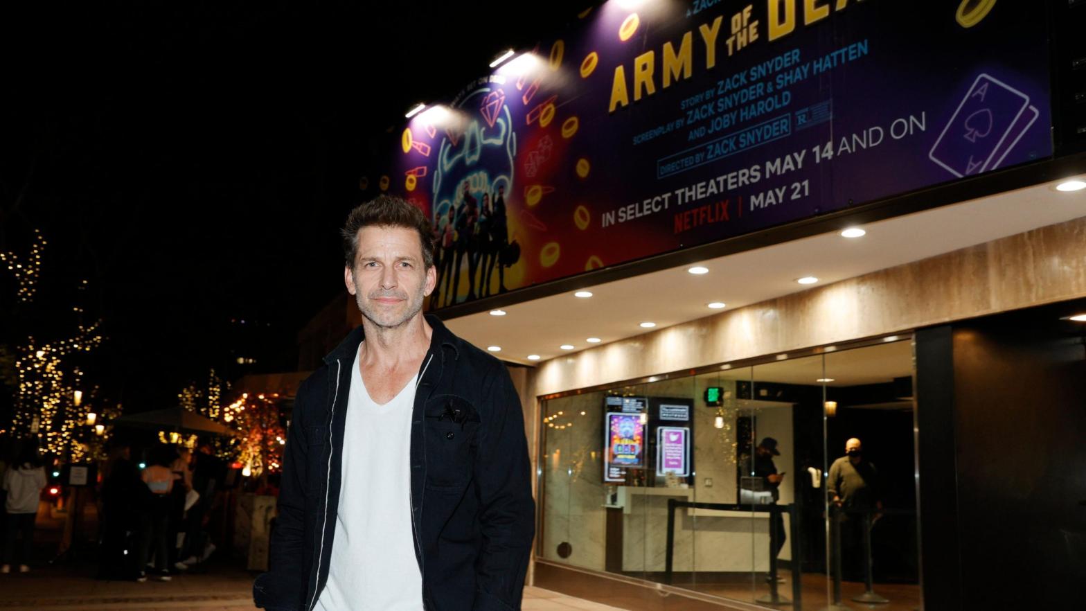 Zack Snyder at the May 14, 2021 premiere of Army of the Dead in Los Angeles, California. (Photo: Amy Sussman, Getty Images)