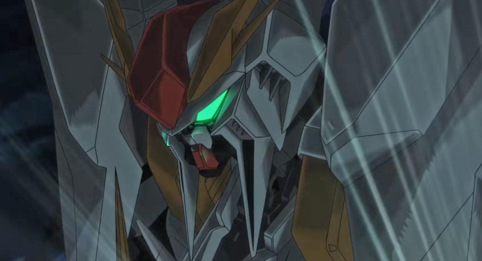 The Xi Gundam takes flight in its battle against a familiar foe. (Screenshot: Netflix/Sunrise)