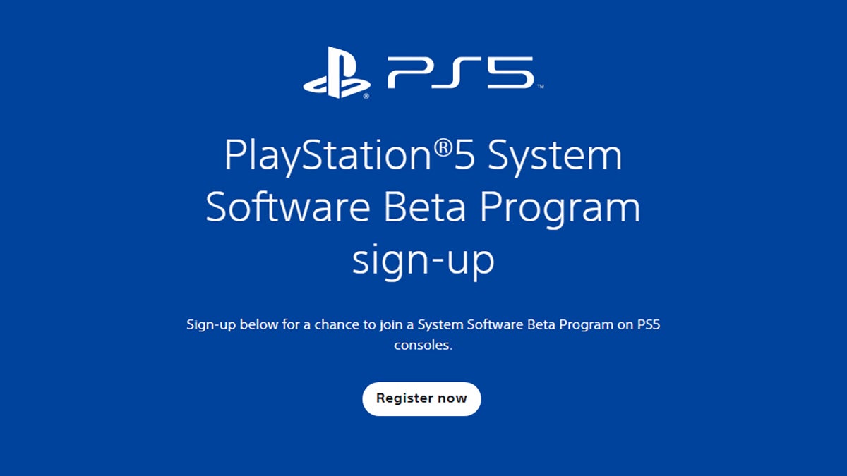 On the PS5, you need to register and then hope for the best. (Screenshot: Sony)