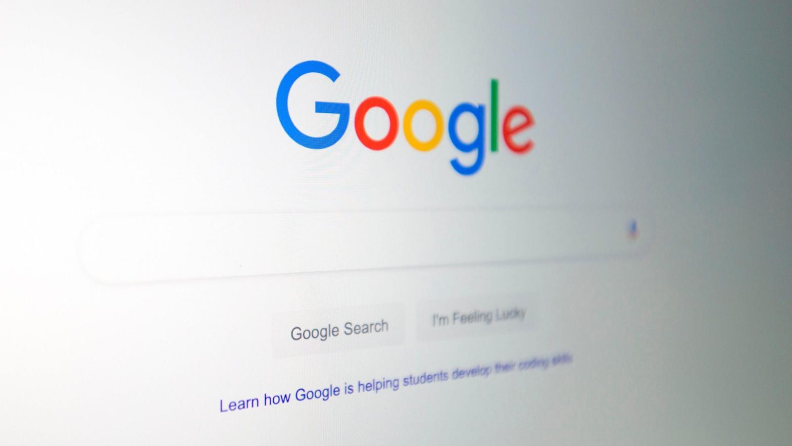 The Google logo seen on a computer screen in Washington, DC in July 2019. (Photo: Alastair Pike / AFP, Getty Images)