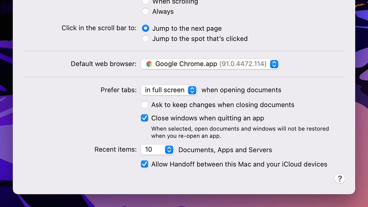 Use Handoff to copy items between Apple devices. (Screenshot: macOS)