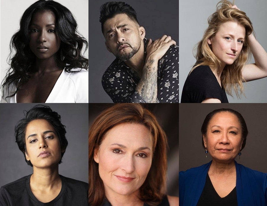 Top row, from left to right: Rutina Wesley, Rey Gallegos, Mamie Gummer. Bottom row, from left to right:: Agam Darshi, Nora Dunn, Jade Wu. (Image: DC Comics/HBO Max)