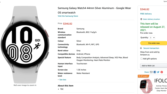 Oops! Samsung’s Galaxy Watch 4 Leaks Early on Amazon