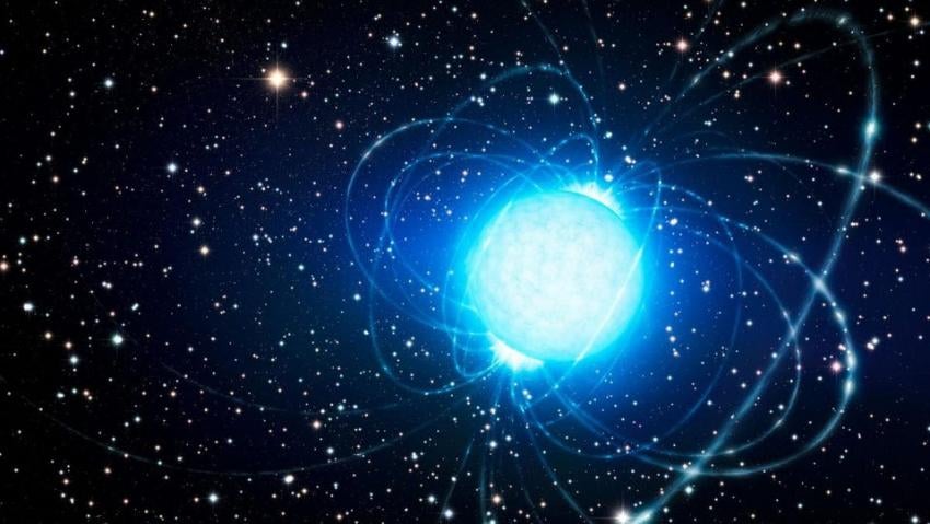 An artist's depiction of a neutron star. (Image: ESO / L. Calçada)