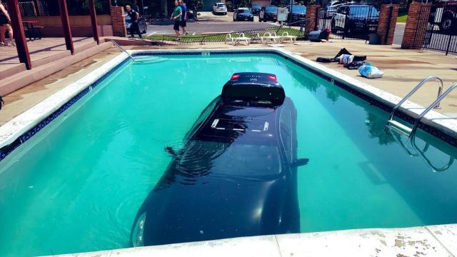 Teen Gets Into A Car Then Drives Straight Into A Pool