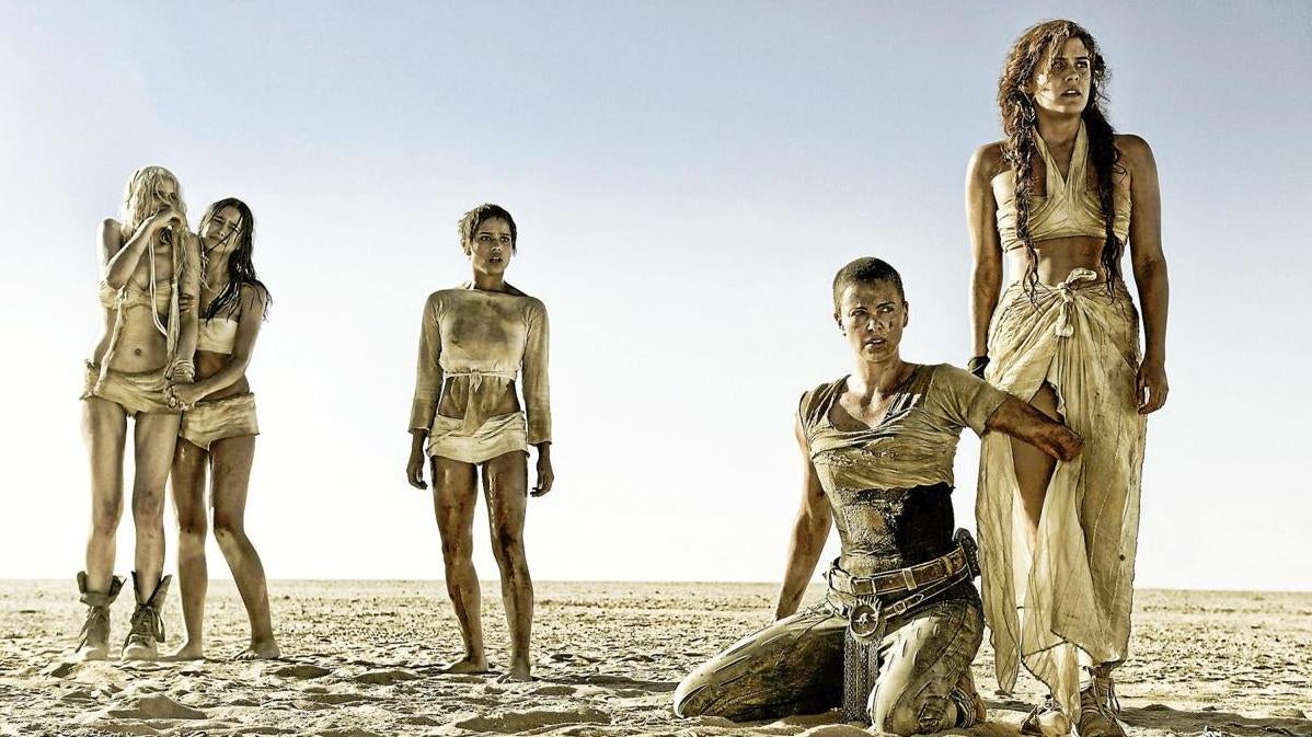 Furiosa (Charlize Theron) with her own band of Final Girls in Mad Max: Fury Road. (Photo: Warner Bros.)