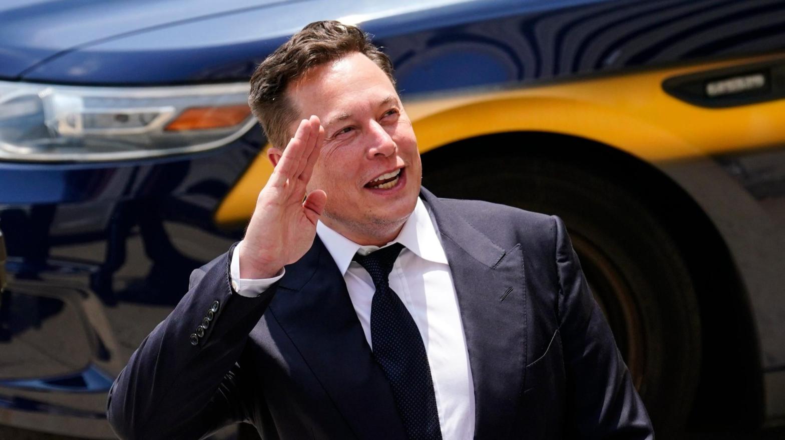 Elon Musk departs from the justice centre in Wilmington, Delaware on July 13, 2021. (Photo: Matt Rourke, AP)