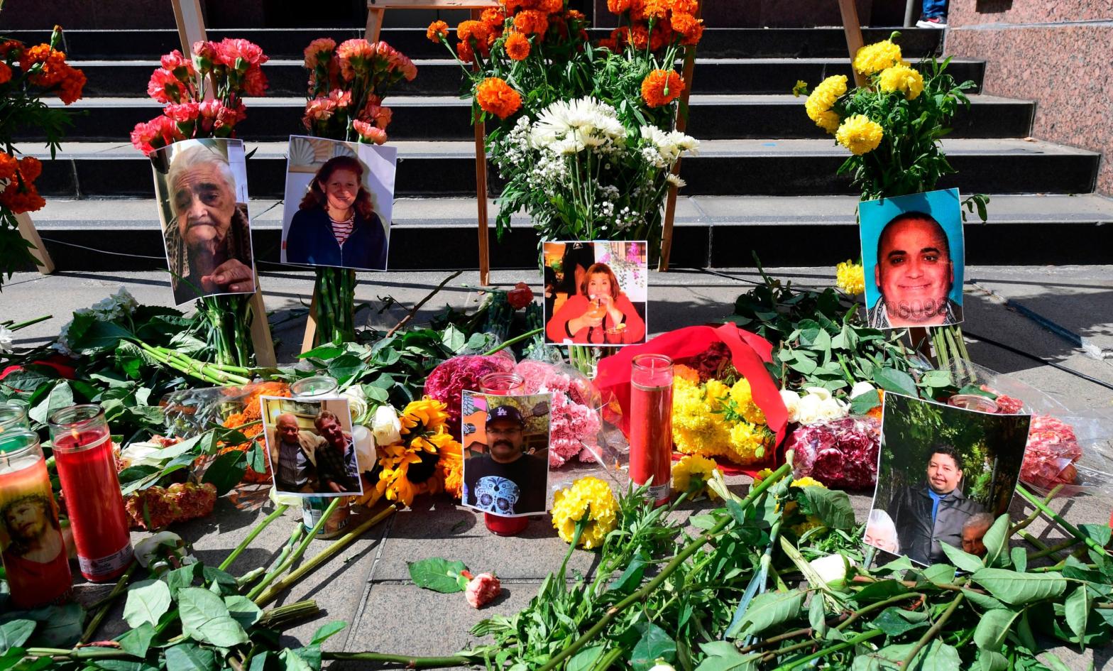 A memorial for Los Angeles victims of covid-19. (Photo: FREDERIC J. BROWN/AFP, Getty Images)