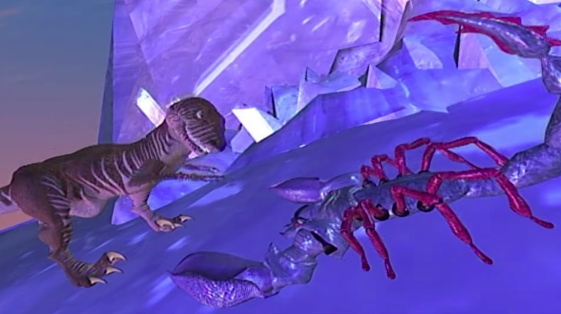 Dinobot fighting Scorponok. (Screenshot: Mainframe Entertainment)