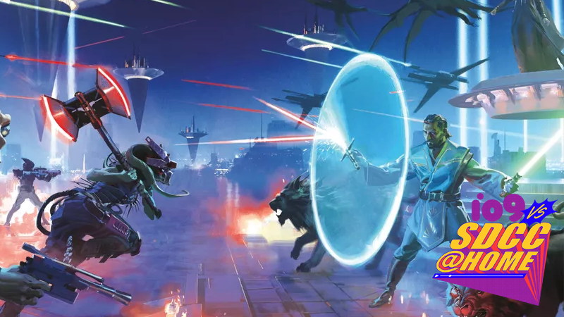 The Nihil and the Jedi at war during the Republic Fair disaster. (Image: Jama Jurabaev/Del Rey)