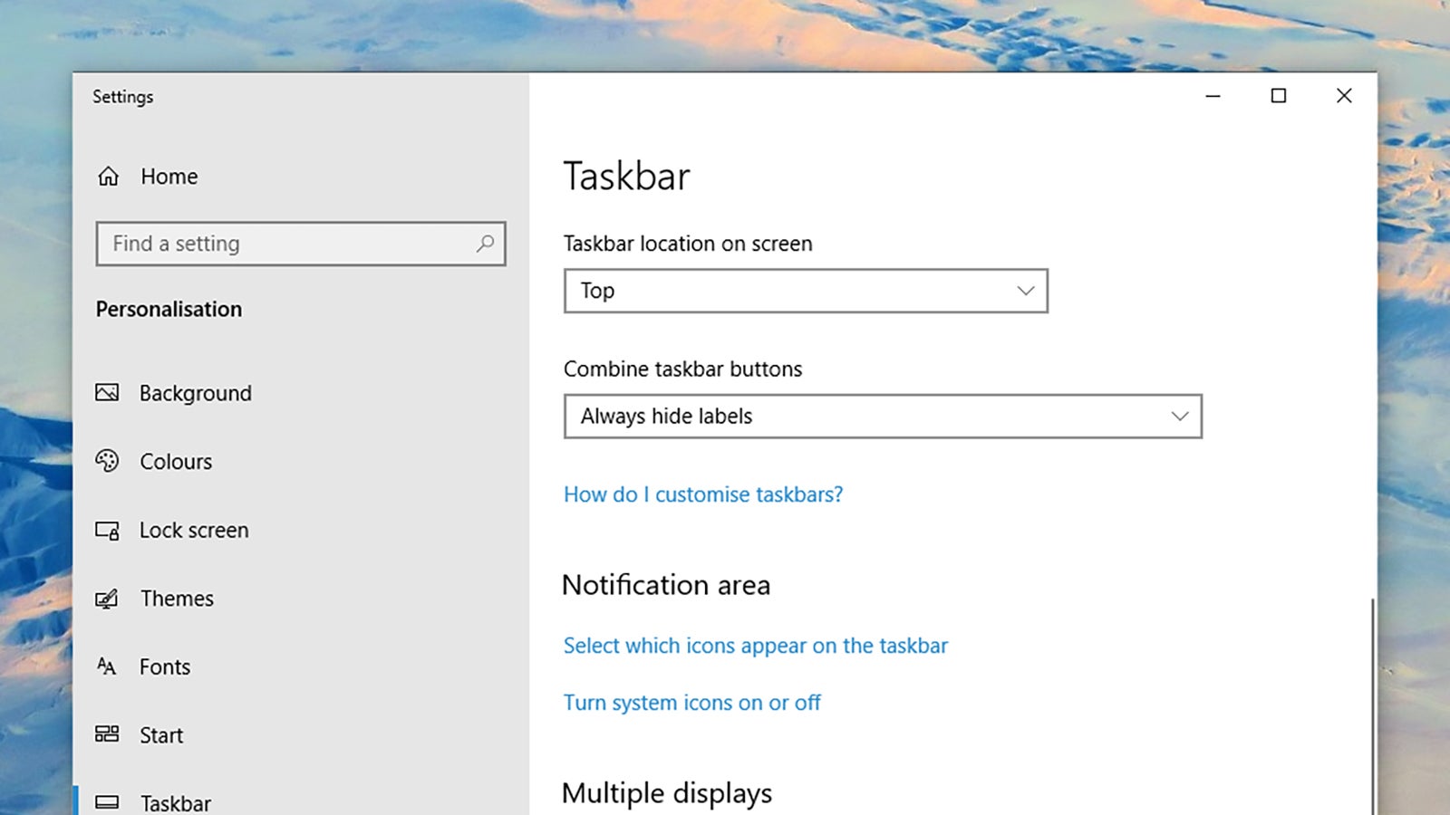 If you've never noticed, you can reposition the taskbar in Windows 10. (Screenshot: Windows 10)