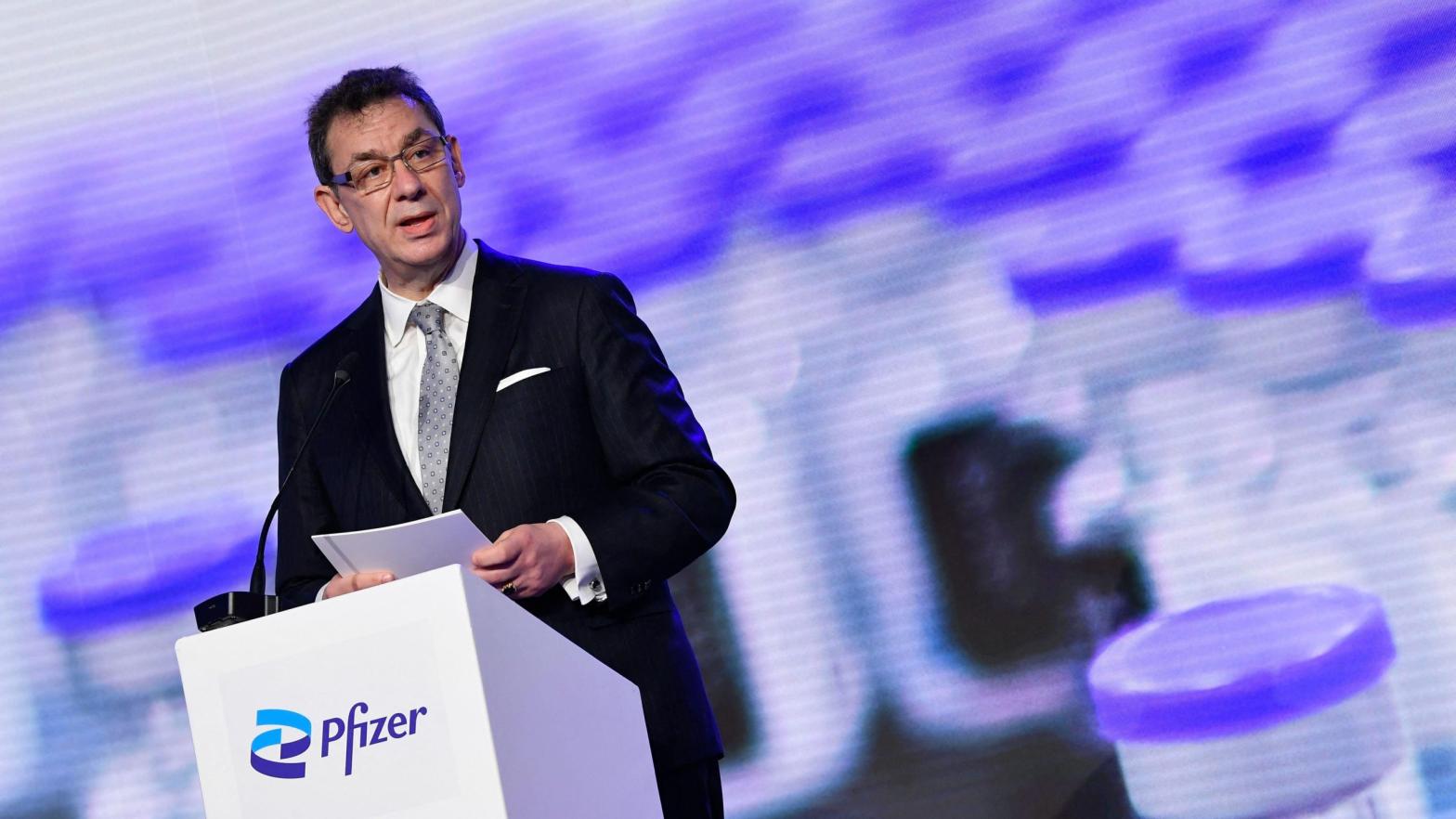 Pfizer CEO Albert Bourla in Puurs, Belgium on April 23, 2021. (Photo: John Thys, Getty Images)