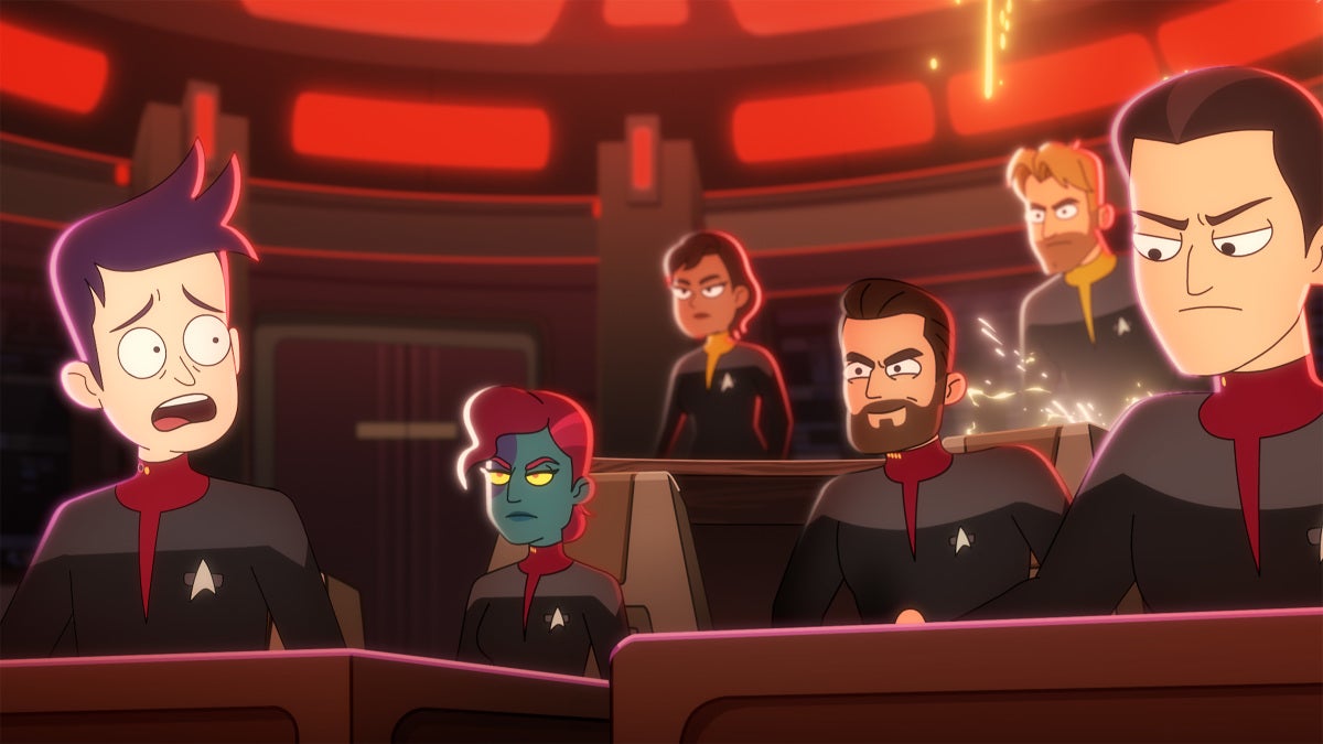 Boimler, aboard the Titan: clearly, everything's going great! (Image: PARAMOUNT+ ©2021 CBS Interactive, Inc.)