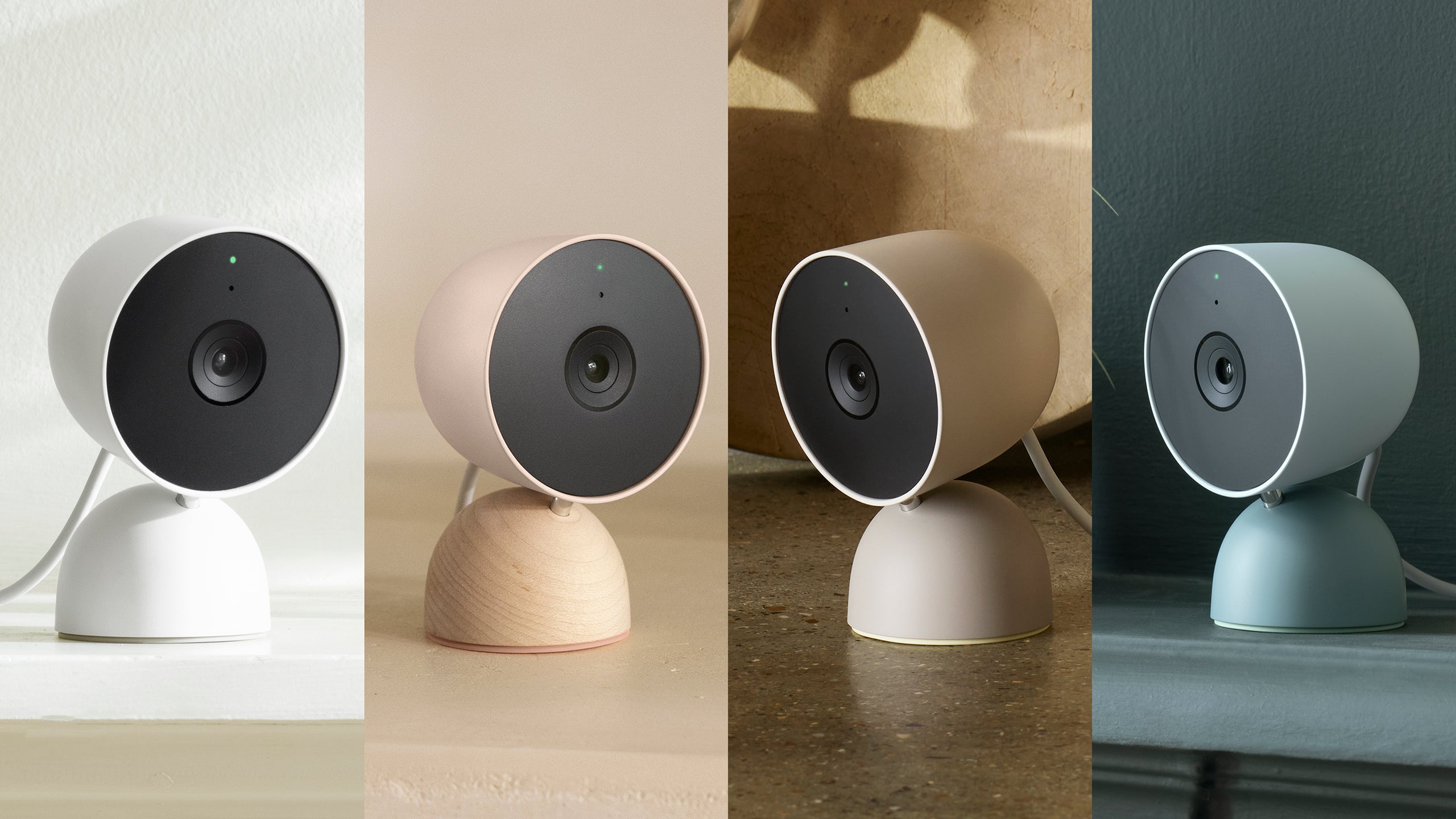 The wood base on the indoor Nest Cam is a nice touch for people looking for gadgets with a more natural appearance.  (Image: Google)