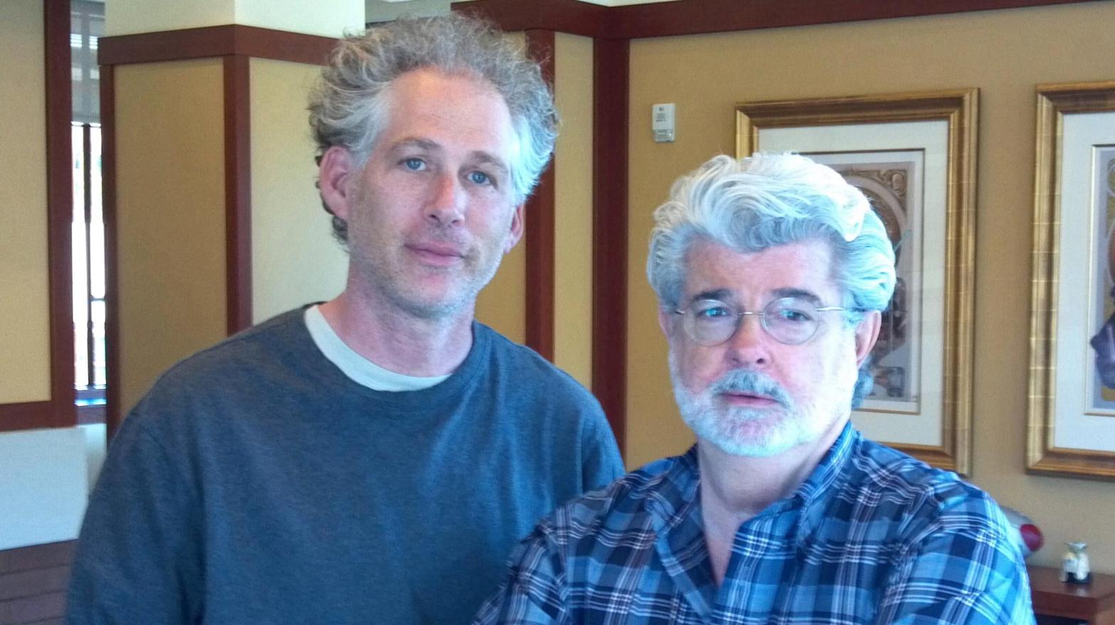 J.W. Rinzler and his former boss, George Lucas.  (Photo: J.W. Rinzler)