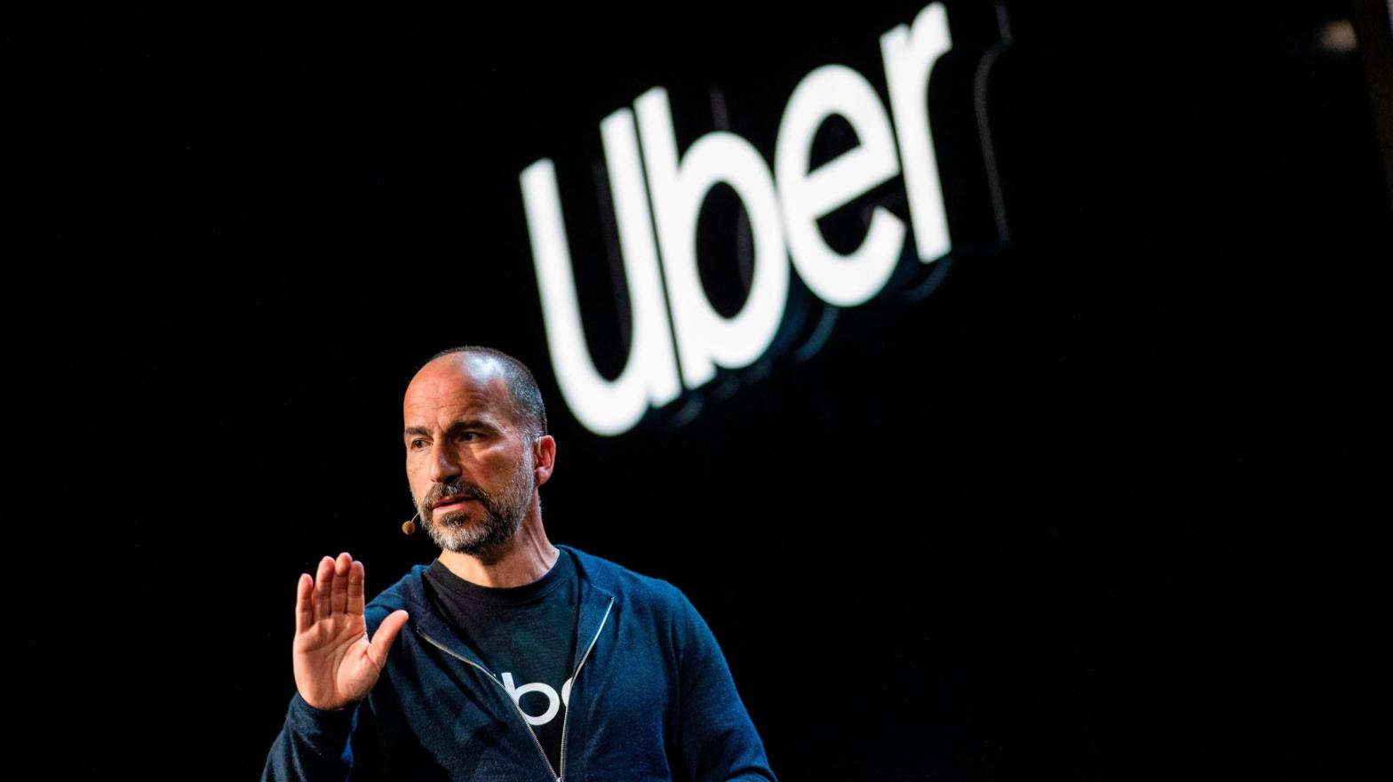 Uber CEO Dara Khosrowshahi addresses the audience during the keynote at the start an Uber products launch in San Francisco, California on September 26, 2019. (Photo: Philip Pacheco / AFP, Getty Images)